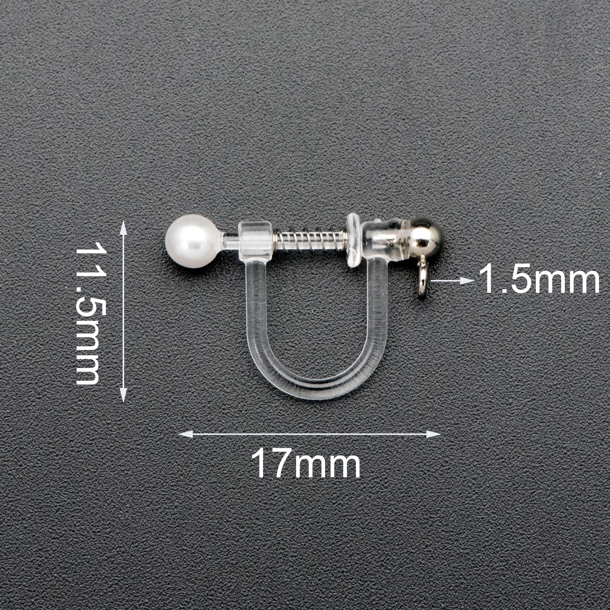 10pcs Resin Clip On Earring Findings,Gold/ Silver tone Non Pierced Earrings (GB-251-B)